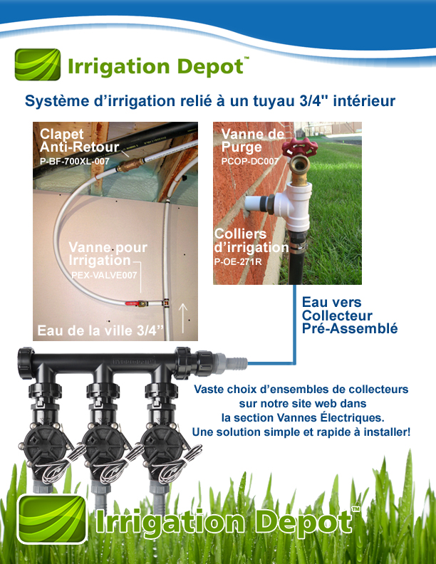 Raccordement Système Irrigation sur Tuyau 3/4