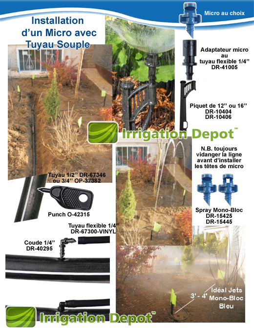 Installation Micro Irrigation avec Tuyau Souple