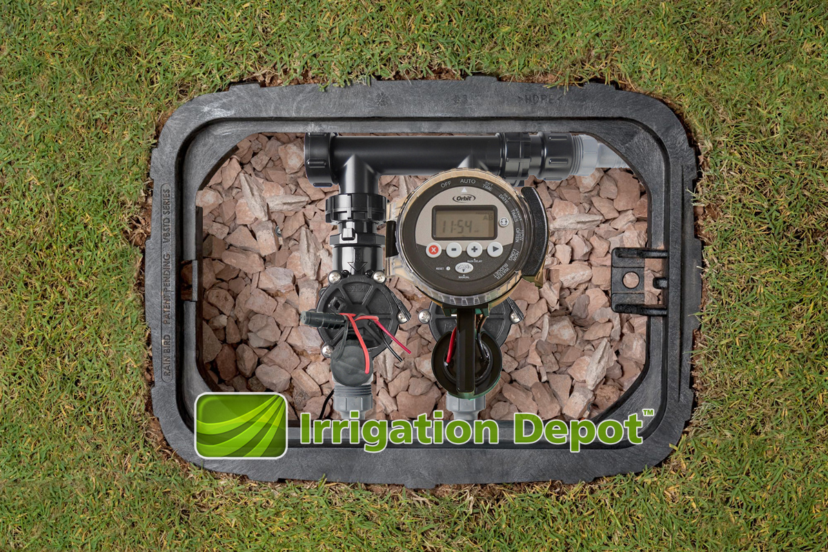 Orbit 57865 installed in a valve box