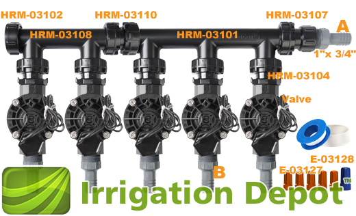 Collecteur de vannes pour système d'irrigation