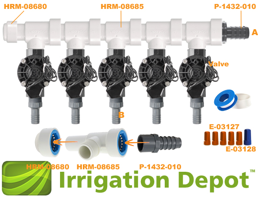 Collecteur de vannes pour système d'irrigation